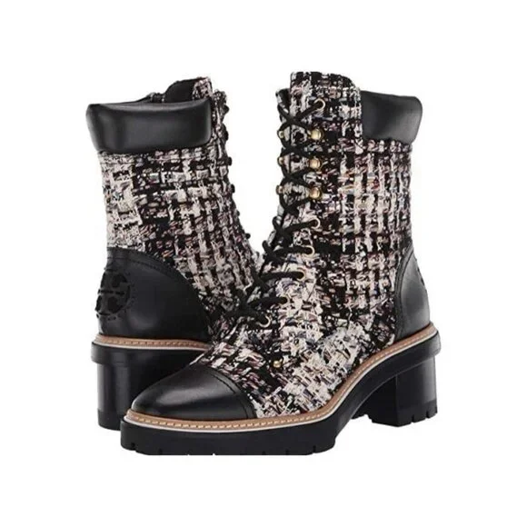 Tory Burch Miller Lug Sole Boots Size 7.5
